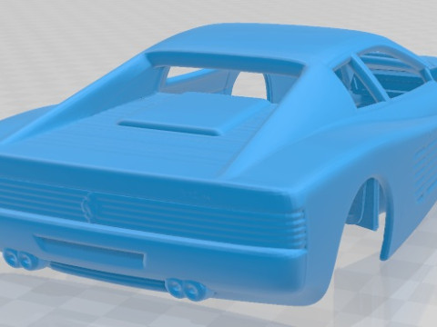 Ferrari Testarossa 512TR 1991 Printable Body Car 3D 프린트 모델