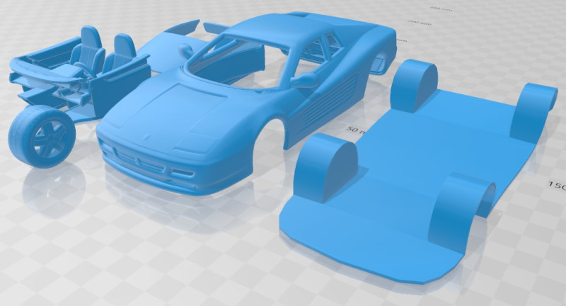Ferrari Testarossa 512TR 1991 Printable Car Modèles 3D en vedette .c4d .max .obj .3ds .fbx .stl .blend 