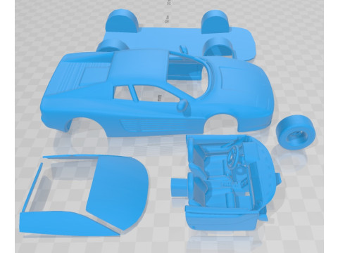Ferrari Testarossa 512TR 1991 Printable Car Modèles 3D en vedette