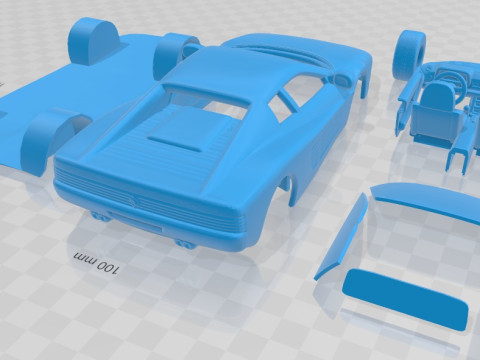 Ferrari Testarossa 512TR 1991 Printable Car Modèles 3D en vedette