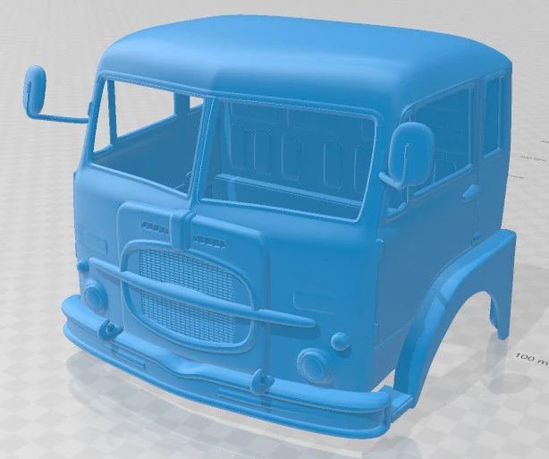 Fiat 690 Printable Body Cabin Truck 3D Print Model .c4d .max .obj .3ds .fbx .stl .blend 