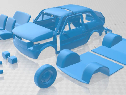 菲亚特 126 1976 年可打印汽车 3D 打印模型