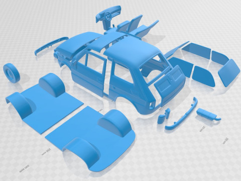 Fiat 126 1976 Printable Car 3D printmodel