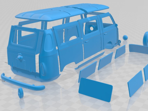 Fiat 850 Familiare Printable Van 3D Принт Модель