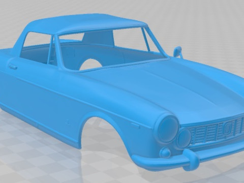 Fiat 1600 S Cabriolet 1963 Printable Body Car 3D प्रिंट मॉडल