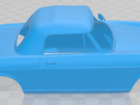 Fiat 1600 S Cabriolet 1963 Printable Body Car 3D प्रिंट मॉडल
