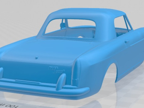 Fiat 1600 S Cabriolet 1963 Printable Body Car 3D प्रिंट मॉडल