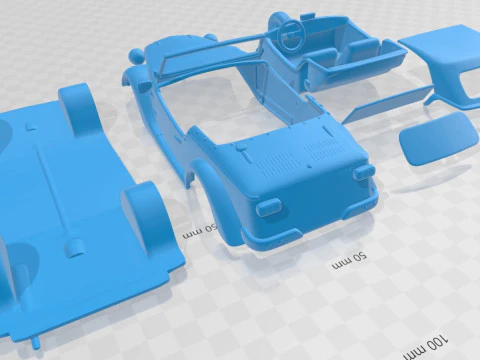 Fiat Siata Spring 1968 Printable Car 3D Print Model