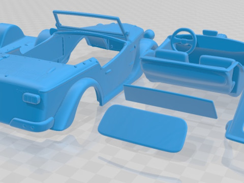 Fiat Siata Spring 1968 Printable Car 3D 打印模型