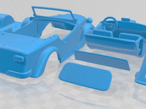 Fiat Siata Spring 1968 Printable Car 3D Print Model
