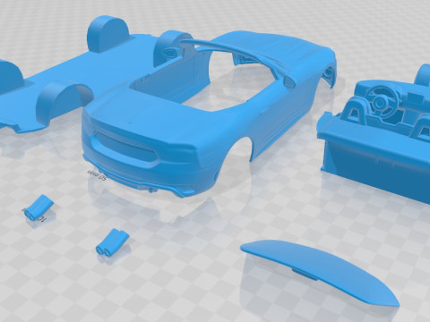 Fiat 124 Spider Abarth 2017 Printable Car Modèles 3D en vedette