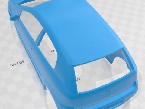 Fiat Punto Evo 3 Doors 2010 Printable Body Car 3D Print Model