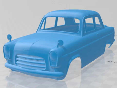 Anglia 100E 1953 Printable Body Car 3D Print Model