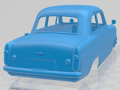 Anglia 100E 1953 Printable Body Car 3D-Druckmodell