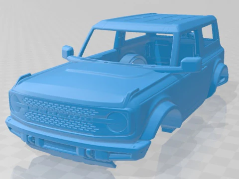 Bronco 2021 2 Door Printable Body Car 3D Print Model