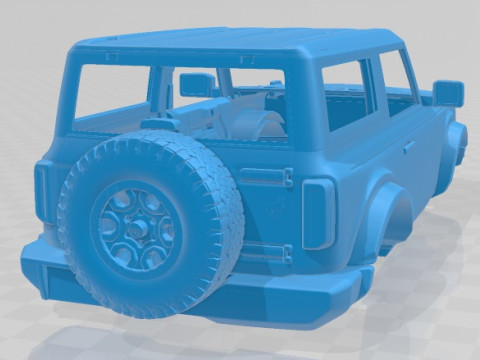 Bronco 2021 2 Door Printable Body Car 3D Принт Модель