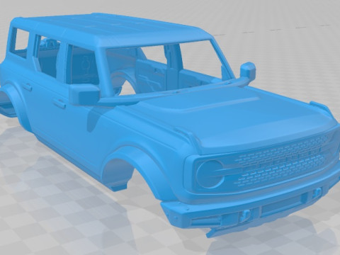 Bronco 2021 4 Door Printable Body Car Model do druku 3D