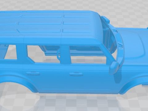 Bronco 2021 4 Door Printable Body Car Model do druku 3D