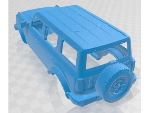 Bronco 2021 4 Door Printable Body Car Model do druku 3D