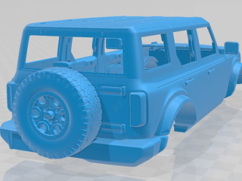 Bronco 2021 4 Door Printable Body Car Model do druku 3D