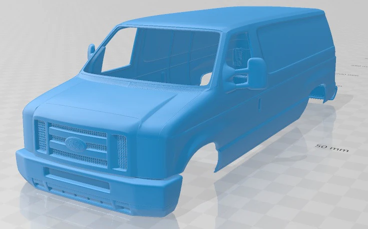 E Series 2011 Printable Body Van 3D Print Model .c4d .max .obj .3ds .fbx .stl .blend 