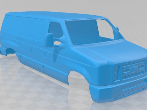 E Series 2011 Printable Body Van 3D Print Model