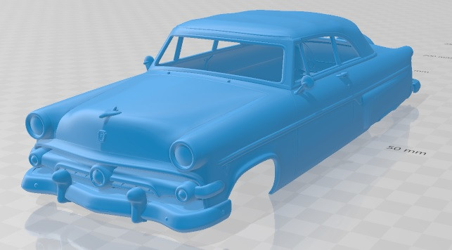 Crestline Sunliner 1954 Printable Body Car Modelo de Impressão 3D .c4d .max .obj .3ds .fbx .stl .blend