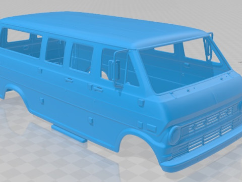 E Series Econoline Wagon 1971 Printable Body Van 3D Принт Модель