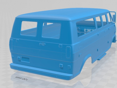 E Series Econoline Wagon 1971 Printable Body Van 3D Принт Модель