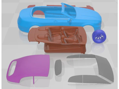 Mercedes Benz S63 AMG Cabriolet 2017 Printable Car 3D Print Model