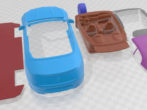 Mercedes Benz S63 AMG Cabriolet 2017 Printable Car 3D Print Model