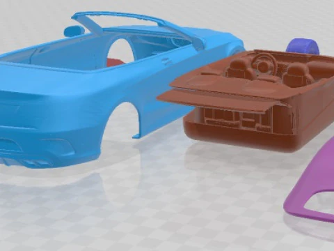 Mercedes Benz S63 AMG Cabriolet 2017 Printable Car 3D Print Model