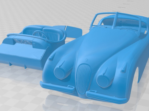 Jaguar XK120 1954 Printable Car Modelo de Impressão 3D