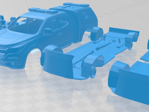 Holden Colorado SpaceCab Divisional Van 2018 Printable Car Modèles 3D en vedette