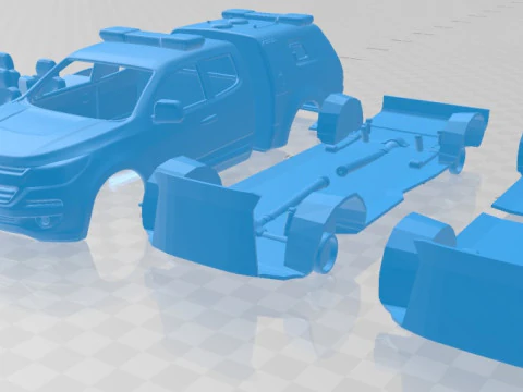 Holden Colorado SpaceCab Divisional Van 2018 Voiture imprimable Modèles 3D en vedette