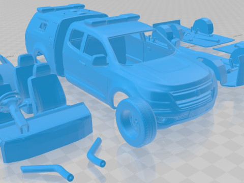 Holden Colorado SpaceCab Divisional Van 2018 Printable Car 3D प्रिंट मॉडल