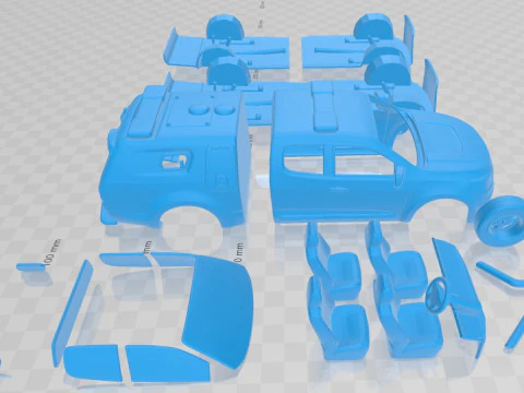 Holden Colorado SpaceCab Divisional Van 2018 Printable Car 3D Print Model