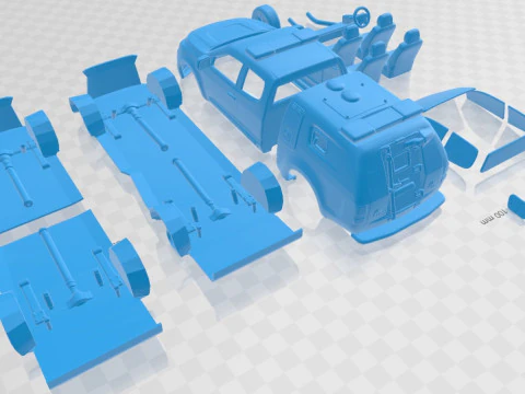 Holden Colorado SpaceCab Divisional Van 2018 Printable Car 3D Print Model