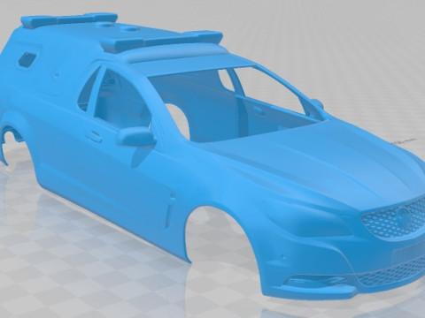 Holden Commodore Ute Eevok Police 2013 Printable Body Car 3D Print Model