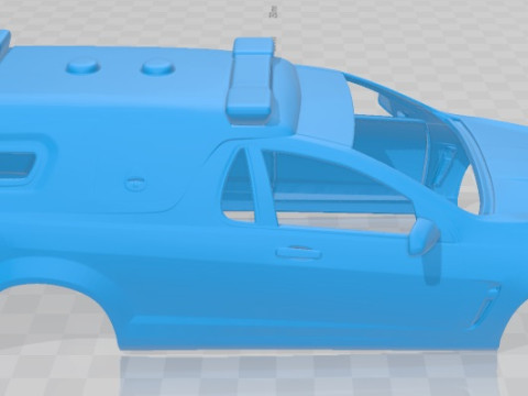 Holden Commodore Ute Eevok Police 2013 Printable Body Car 3D Print Model
