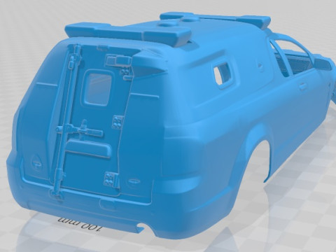 Holden Commodore Ute Eevok Police 2013 Printable Body Car 3D Print Model