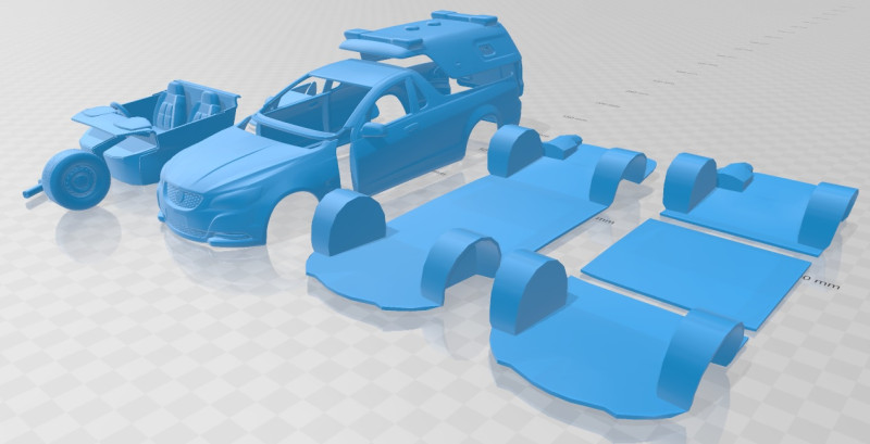 Holden Commodore Ute Eevok Police 2013 Printable Car Modèles 3D en vedette .c4d .max .obj .3ds .fbx .stl .blend 
