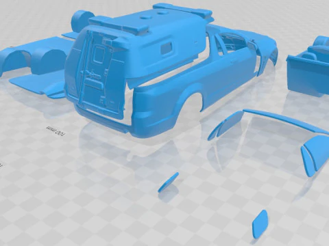 Holden Commodore Ute Eevok Police 2013 Printable Car 3D Print Model