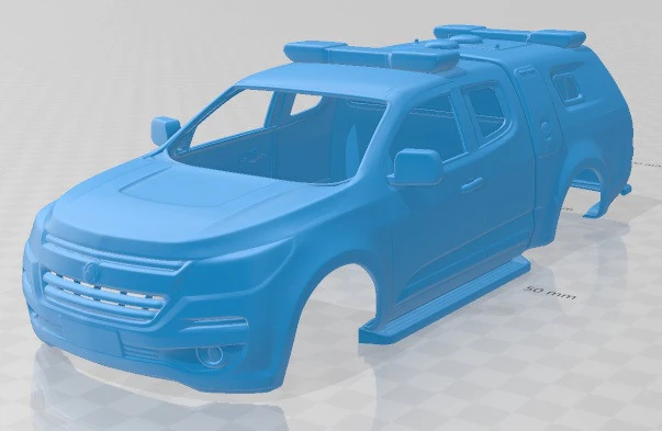 Holden Colorado SpaceCab Divisional Van 2018 Printable Body Car 3D Print Model .c4d .max .obj .3ds .fbx .stl .blend 