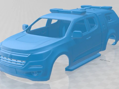Holden Colorado SpaceCab Divisional Van 2018 Carrosserie imprimable Modèles 3D en vedette