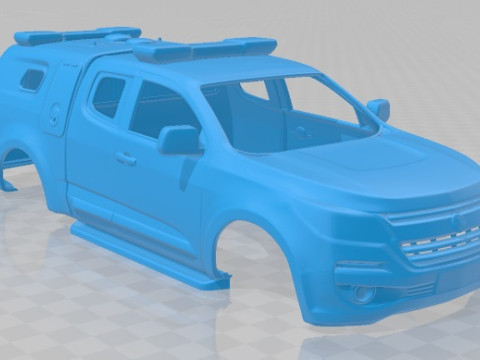 Holden Colorado SpaceCab Divisional Van 2018 Printable Body Car 3D Baskı Modeli
