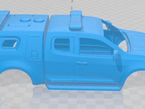 Holden Colorado SpaceCab Divisional Van 2018 Printable Body Car 3D Baskı Modeli