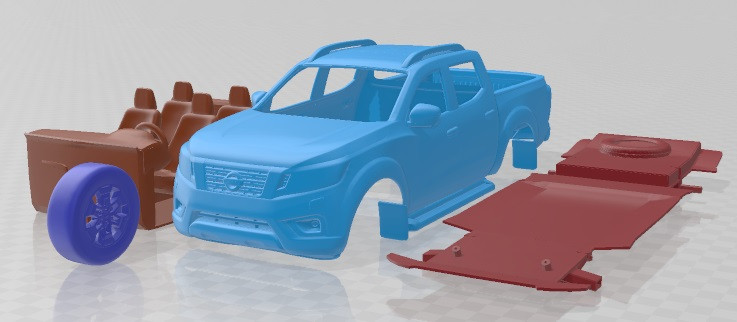 Nissan Navara Doublecab 2020 Printable Car 3D 프린트 모델 .c4d .max .obj .3ds .fbx .stl .blend 