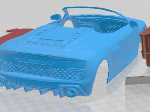 Audi R8 Spyder 2019 Printable Car 3D 프린트 모델