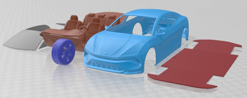 Lotus Emeya 2024 Printable Car 3Dプリントモデル .c4d .max .obj .3ds .fbx .stl .blend 
